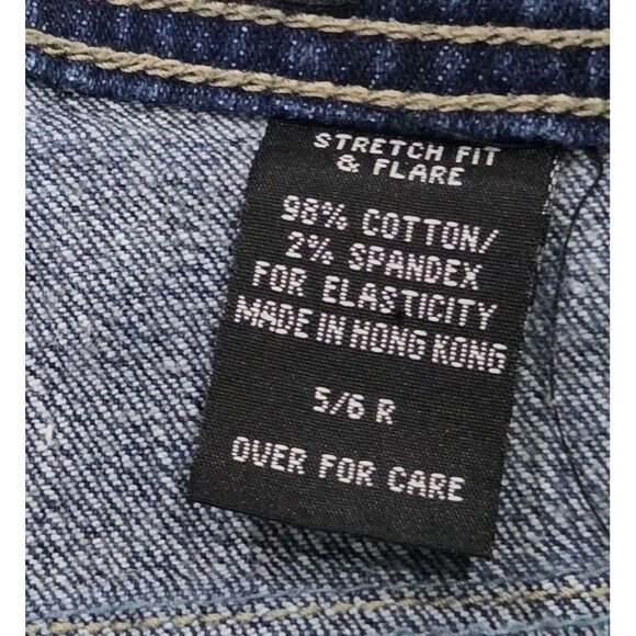 Express Fashion Stretch Denim Blue Jeans Fit And Flare Size 5/6R 28in Inseam - Picture 4 of 12